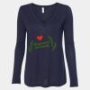 Women's Flowy Long Sleeve V-Neck Tee Thumbnail