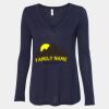 Women's Flowy Long Sleeve V-Neck Tee Thumbnail