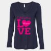 Women's Flowy Long Sleeve V-Neck Tee Thumbnail