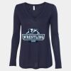 Women's Flowy Long Sleeve V-Neck Tee Thumbnail