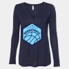 Women's Flowy Long Sleeve V-Neck Tee Thumbnail