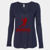 Women's Flowy Long Sleeve V-Neck Tee Thumbnail