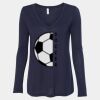 Women's Flowy Long Sleeve V-Neck Tee Thumbnail
