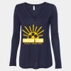 Women's Flowy Long Sleeve V-Neck Tee Thumbnail