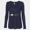Women's Flowy Long Sleeve V-Neck Tee Thumbnail