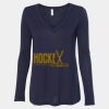 Women's Flowy Long Sleeve V-Neck Tee Thumbnail