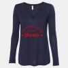 Women's Flowy Long Sleeve V-Neck Tee Thumbnail