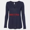 Women's Flowy Long Sleeve V-Neck Tee Thumbnail