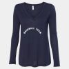 Women's Flowy Long Sleeve V-Neck Tee Thumbnail