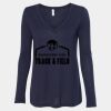 Women's Flowy Long Sleeve V-Neck Tee Thumbnail
