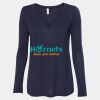 Women's Flowy Long Sleeve V-Neck Tee Thumbnail