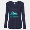 Women's Flowy Long Sleeve V-Neck Tee Thumbnail