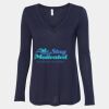Women's Flowy Long Sleeve V-Neck Tee Thumbnail
