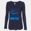 Women's Flowy Long Sleeve V-Neck Tee Thumbnail
