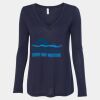 Women's Flowy Long Sleeve V-Neck Tee Thumbnail