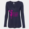Women's Flowy Long Sleeve V-Neck Tee Thumbnail