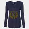 Women's Flowy Long Sleeve V-Neck Tee Thumbnail
