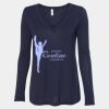 Women's Flowy Long Sleeve V-Neck Tee Thumbnail