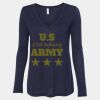 Women's Flowy Long Sleeve V-Neck Tee Thumbnail