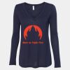 Women's Flowy Long Sleeve V-Neck Tee Thumbnail