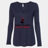 Women's Flowy Long Sleeve V-Neck Tee Thumbnail