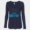 Women's Flowy Long Sleeve V-Neck Tee Thumbnail